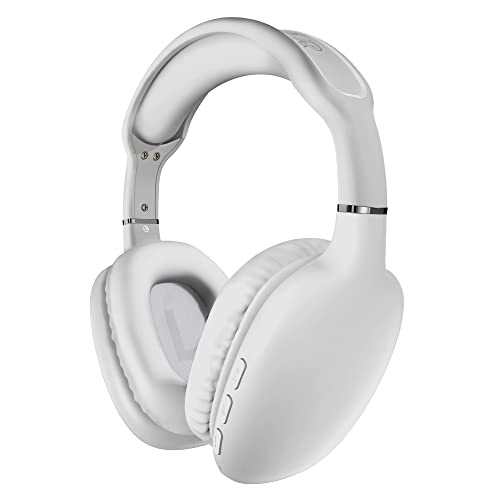 HyperGear Vibe Bluetooth Wireless Headphones - Over-Ear Wireless Headphones with Noise Isolating Fit, Built-in Mic & Controls, Memory Foam Ear Cups for Travel, Home Office, Gym & More - White