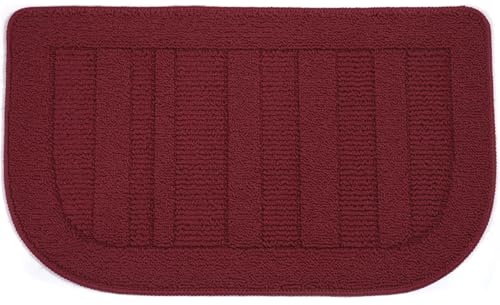 BEQHAUSE 30x18 Inch Kitchen Rug Mats, Durable Anti-Slip Absorbent Dirt-Resistant Kitchen Rug Pet Mat Machine Washable (Red)