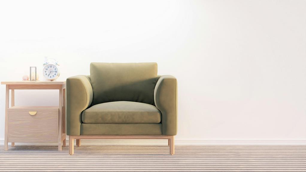 modern sofa with comfort