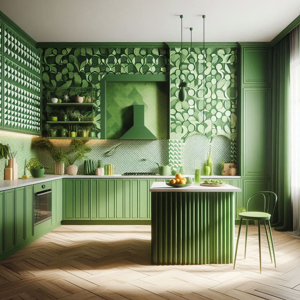 18 Green Kitchen Ideas: Modern, Farmhouse, Backsplash, Island Designs, Bloxburg, Aesthetic, Small Spaces Decor Inspiration