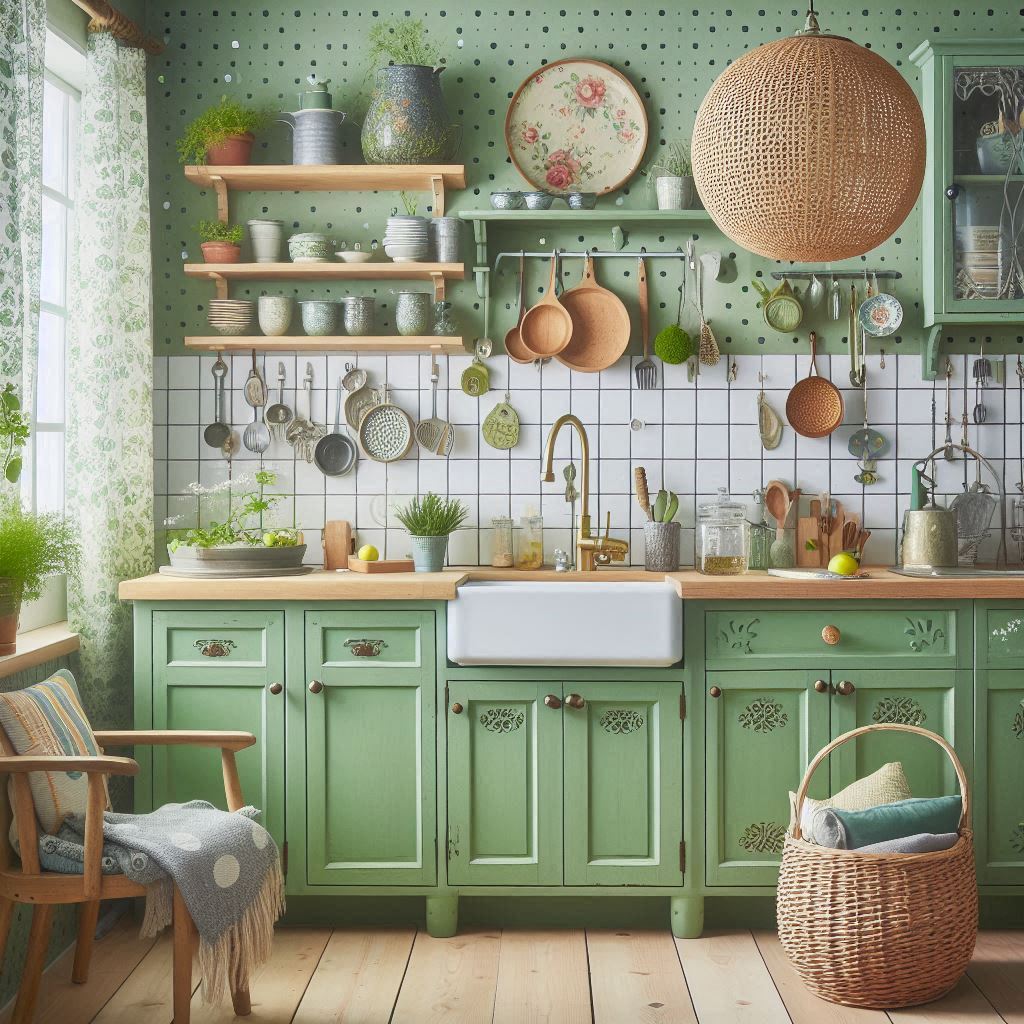 18 Green Kitchen Ideas: Modern, Farmhouse, Backsplash, Island Designs, Bloxburg, Aesthetic, Small Spaces Decor Inspiration