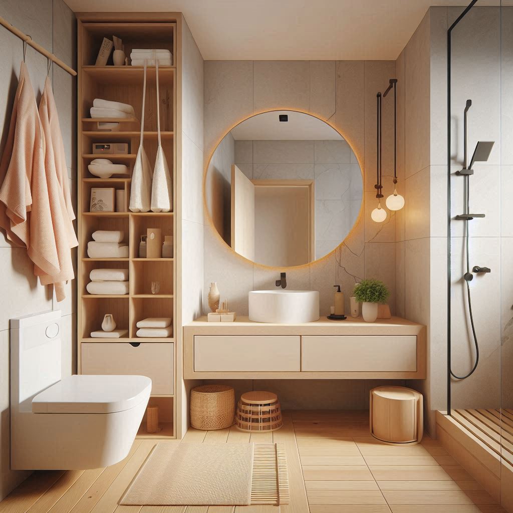 15 Japandi Bathroom Ideas: Small, White, Grey & Black Spaces with Vanity Inspiration