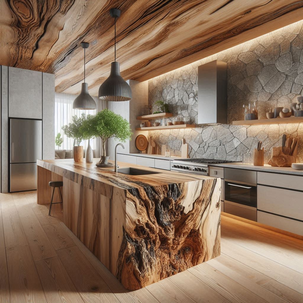 15 Earthy Kitchen Ideas: Gray, Green, Black, and White for a Modern Bohemian Look